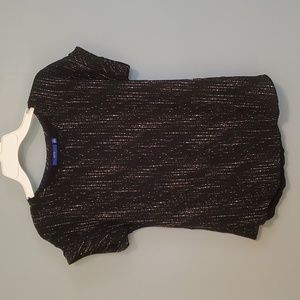 Apt 9 Black and White Speckled Top